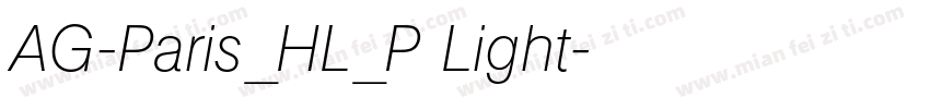 AG-Paris_HL_P Light字体转换